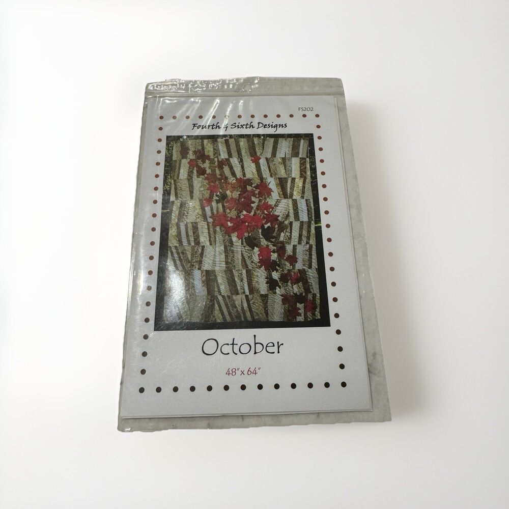 October Fall Leaves Quilt Pattern Applique Pieced Fourth Sixth Designs